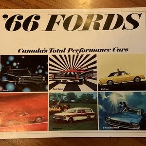 Vintage 1966 Fords Canada’s Total Performance Cars Original Brochure